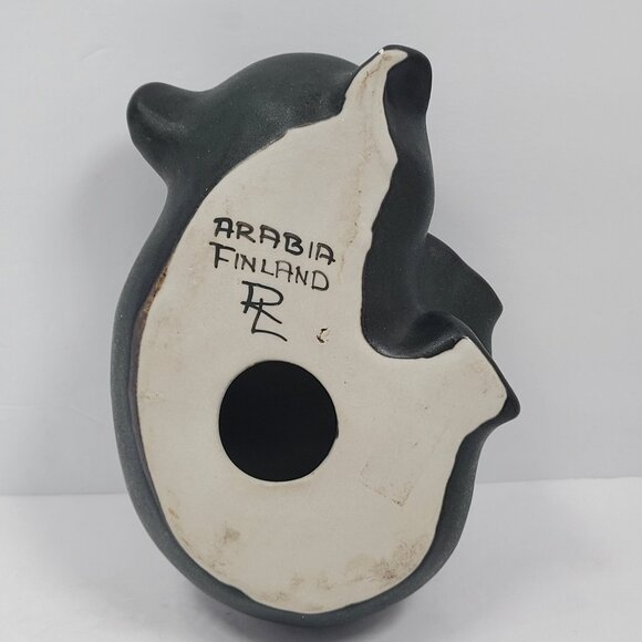 VTG Richard Lindh Arabia of Finland Bear Cub Art Pottery Sculpture MCM - Picture 6 of 7